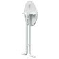 vidaXL Mesa alta de comedor madera ingeniería y acero blanco Ø60x110cm vidaXL Mesa alta de comedor madera ingeniería y acero blanco Ø60x110cm