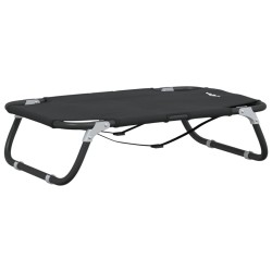 vidaXL Cama para perros plegable tela oxford y acero gris antracita