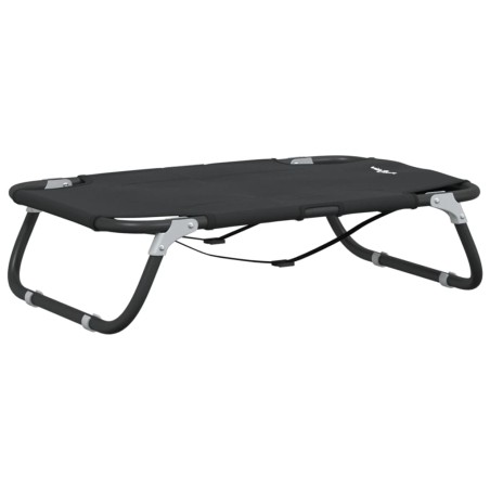 vidaXL Cama para perros plegable tela oxford y acero gris antracita