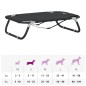 vidaXL Cama para perros plegable tela oxford y acero gris antracita