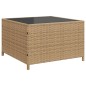 vidaXL Sofá de jardín en forma de L con mesa y cojines ratán PE beige vidaXL Sofá de jardín en forma de L con mesa y cojines ratán PE beige