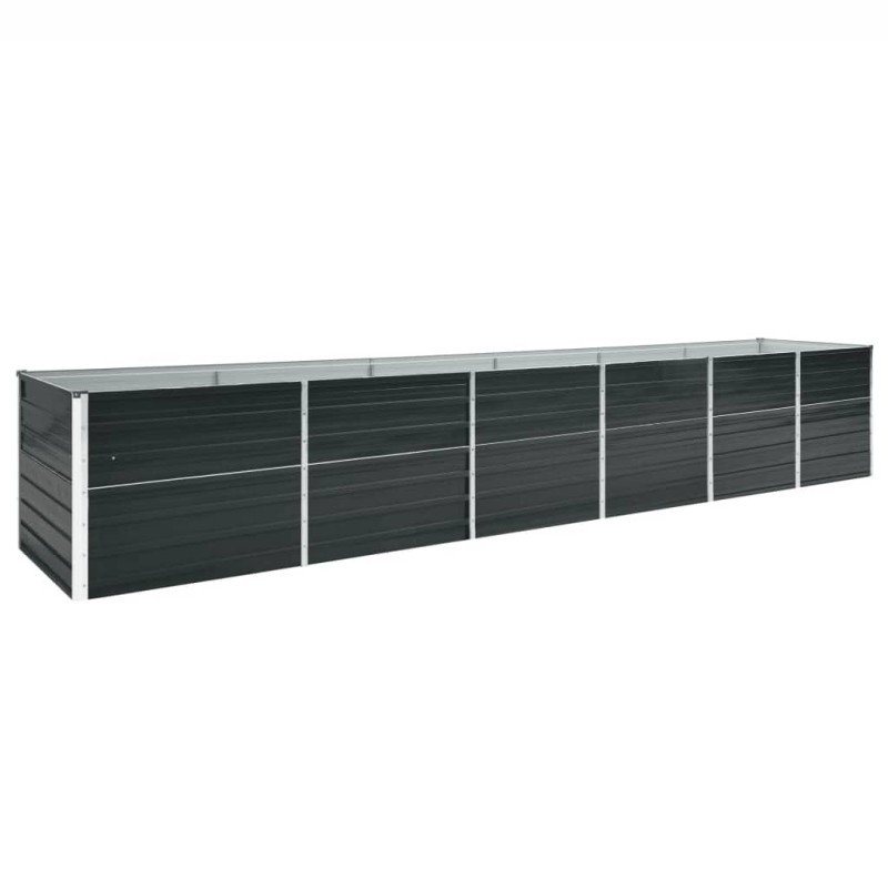 vidaXL Arriate de jardín de acero galvanizado antracita 480x80x77 cm vidaXL Arriate de jardín de acero galvanizado antracita 480x80x77 cm