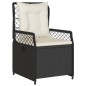 vidaXL Set de muebles jardín 5 pzas con cojines ratán sintético negro vidaXL Set de muebles jardín 5 pzas con cojines ratán sintético negro