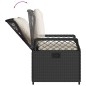 vidaXL Set de muebles jardín 5 pzas con cojines ratán sintético negro vidaXL Set de muebles jardín 5 pzas con cojines ratán sintético negro