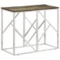 vidaXL Mesa consola acero inoxidable madera maciza reciclada plateada vidaXL Mesa consola acero inoxidable madera maciza reciclada plateada