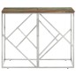 vidaXL Mesa consola acero inoxidable madera maciza reciclada plateada vidaXL Mesa consola acero inoxidable madera maciza reciclada plateada