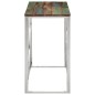 vidaXL Mesa consola acero inoxidable madera maciza reciclada plateada vidaXL Mesa consola acero inoxidable madera maciza reciclada plateada