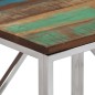 vidaXL Mesa consola acero inoxidable madera maciza reciclada plateada vidaXL Mesa consola acero inoxidable madera maciza reciclada plateada