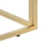 vidaXL Mesa consola acero inoxidable dorado y vidrio templado vidaXL Mesa consola acero inoxidable dorado y vidrio templado