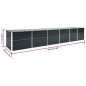 vidaXL Arriate de jardín de acero galvanizado antracita 480x80x77 cm vidaXL Arriate de jardín de acero galvanizado antracita 480x80x77 cm
