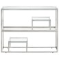 vidaXL Mesa consola acero inoxidable plateado y vidrio templado vidaXL Mesa consola acero inoxidable plateado y vidrio templado
