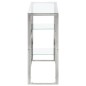 vidaXL Mesa consola acero inoxidable plateado y vidrio templado vidaXL Mesa consola acero inoxidable plateado y vidrio templado