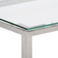 vidaXL Mesa consola acero inoxidable plateado y vidrio templado vidaXL Mesa consola acero inoxidable plateado y vidrio templado