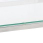 vidaXL Mesa consola acero inoxidable plateado y vidrio templado vidaXL Mesa consola acero inoxidable plateado y vidrio templado
