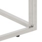 vidaXL Mesa consola acero inoxidable plateado y vidrio templado vidaXL Mesa consola acero inoxidable plateado y vidrio templado