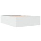 vidaXL Estructura de cama madera de ingeniería blanca 135x190 cm vidaXL Estructura de cama madera de ingeniería blanca 135x190 cm