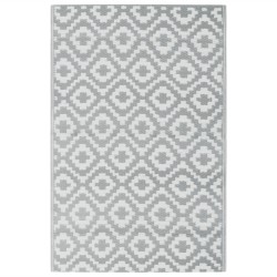vidaXL Alfombra de exterior PP gris 190x290 cm