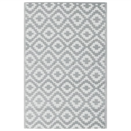 vidaXL Alfombra de exterior PP gris 190x290 cm