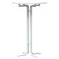 vidaXL Mesa alta de comedor madera ingeniería y acero blanco Ø70x110cm vidaXL Mesa alta de comedor madera ingeniería y acero blanco Ø70x110cm