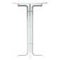 vidaXL Mesa alta de comedor madera ingeniería y acero blanco Ø70x110cm vidaXL Mesa alta de comedor madera ingeniería y acero blanco Ø70x110cm