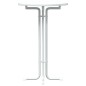 vidaXL Mesa alta de comedor madera ingeniería y acero blanco Ø70x110cm vidaXL Mesa alta de comedor madera ingeniería y acero blanco Ø70x110cm