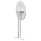 vidaXL Mesa alta de comedor madera ingeniería y acero blanco Ø70x110cm vidaXL Mesa alta de comedor madera ingeniería y acero blanco Ø70x110cm