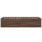 vidaXL Estructura de cama madera de ingeniería marrón roble 90x190 cm