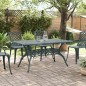 vidaXL Mesa de jardín aluminio fundido verde 150x90x72 cm vidaXL Mesa de jardín aluminio fundido verde 150x90x72 cm