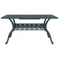 vidaXL Mesa de jardín aluminio fundido verde 150x90x72 cm vidaXL Mesa de jardín aluminio fundido verde 150x90x72 cm