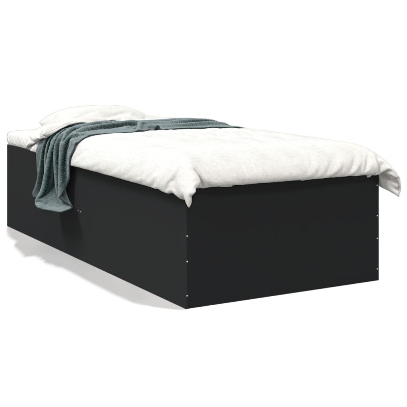 vidaXL Estructura de cama madera de ingeniería negra 90x190 cm vidaXL Estructura de cama madera de ingeniería negra 90x190 cm