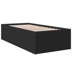 vidaXL Estructura de cama madera de ingeniería negra 90x190 cm