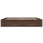 vidaXL Estructura de cama madera de ingeniería marrón roble 200x200 cm