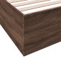 vidaXL Estructura de cama madera de ingeniería marrón roble 200x200 cm