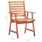 vidaXL Sillas comedor de jardín y cojines 6 uds madera maciza acacia 