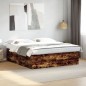 vidaXL Estructura de cama madera de ingeniería roble ahumado 180x200cm vidaXL Estructura de cama madera de ingeniería roble ahumado 180x200cm
