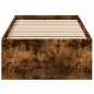 vidaXL Estructura de cama madera de ingeniería roble humo 100x200 cm vidaXL Estructura de cama madera de ingeniería roble humo 100x200 cm