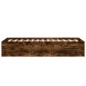 vidaXL Estructura de cama madera de ingeniería roble humo 100x200 cm vidaXL Estructura de cama madera de ingeniería roble humo 100x200 cm