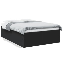 vidaXL Estructura de cama madera de ingeniería negra 120x190 cm