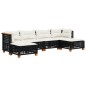 vidaXL Set de sofás de jardín 6 piezas y cojines ratán sintético negro vidaXL Set de sofás de jardín 6 piezas y cojines ratán sintético negro