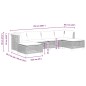 vidaXL Set de sofás de jardín 6 piezas y cojines ratán sintético negro vidaXL Set de sofás de jardín 6 piezas y cojines ratán sintético negro