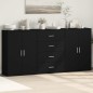 vidaXL Aparadores 3 unidades madera de ingeniería negro 60x31x84 cm vidaXL Aparadores 3 unidades madera de ingeniería negro 60x31x84 cm