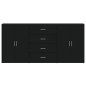 vidaXL Aparadores 3 unidades madera de ingeniería negro 60x31x84 cm vidaXL Aparadores 3 unidades madera de ingeniería negro 60x31x84 cm