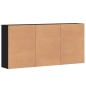 vidaXL Aparadores 3 unidades madera de ingeniería negro 60x31x84 cm vidaXL Aparadores 3 unidades madera de ingeniería negro 60x31x84 cm