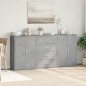vidaXL Aparadores 3 uds madera de ingeniería gris hormigón 60x31x84 cm vidaXL Aparadores 3 uds madera de ingeniería gris hormigón 60x31x84 cm