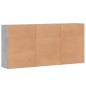 vidaXL Aparadores 3 uds madera de ingeniería gris hormigón 60x31x84 cm vidaXL Aparadores 3 uds madera de ingeniería gris hormigón 60x31x84 cm