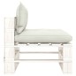 vidaXL Set muebles de palets para jardín 7 pzas madera cojines beige vidaXL Set muebles de palets para jardín 7 pzas madera cojines beige
