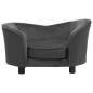 vidaXL Sofá para perros felpa y cuero sintético gris oscuro 69x49x40 cm vidaXL Sofá para perros felpa y cuero sintético gris oscuro 69x49x40 cm