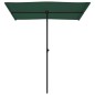 vidaXL Sombrilla de jardín con palo de aluminio verde 180x110 cm 