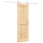 vidaXL Puerta corredera con herrajes madera maciza de pino 70x210 cm vidaXL Puerta corredera con herrajes madera maciza de pino 70x210 cm