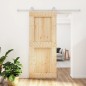 vidaXL Puerta corredera con herrajes madera maciza de pino 85x210 cm vidaXL Puerta corredera con herrajes madera maciza de pino 85x210 cm